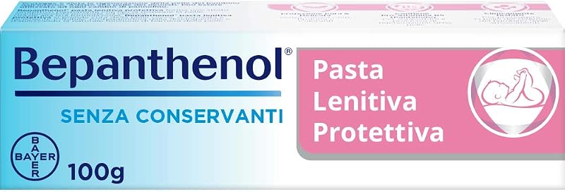 Bepanthenol Pasta Lenitiva Neonato, Crema Cambio Pannolino, Pantenolo, 100g | Idratazione e Rig