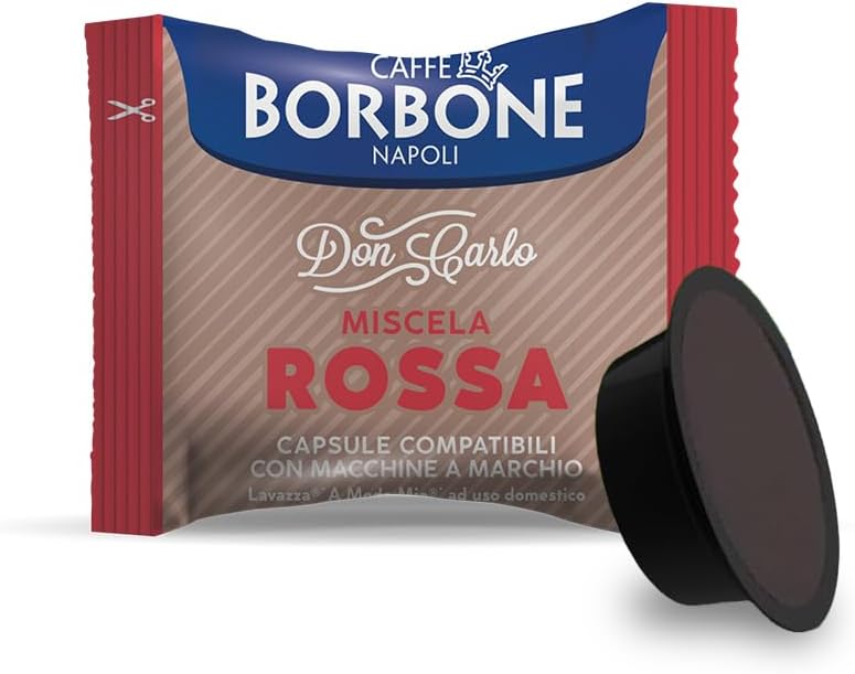Caffè Borbone Don Carlo, Miscela Rossa - 100 Capsule - Compatibili con le Macchine ad uso domes