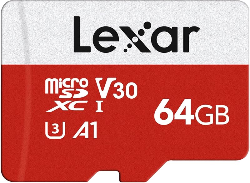 Lexar Micro SD 64 GB, Scheda Micro SD fino a 100 MB/sec(R), Scheda di Memoria microSDXC con Ada