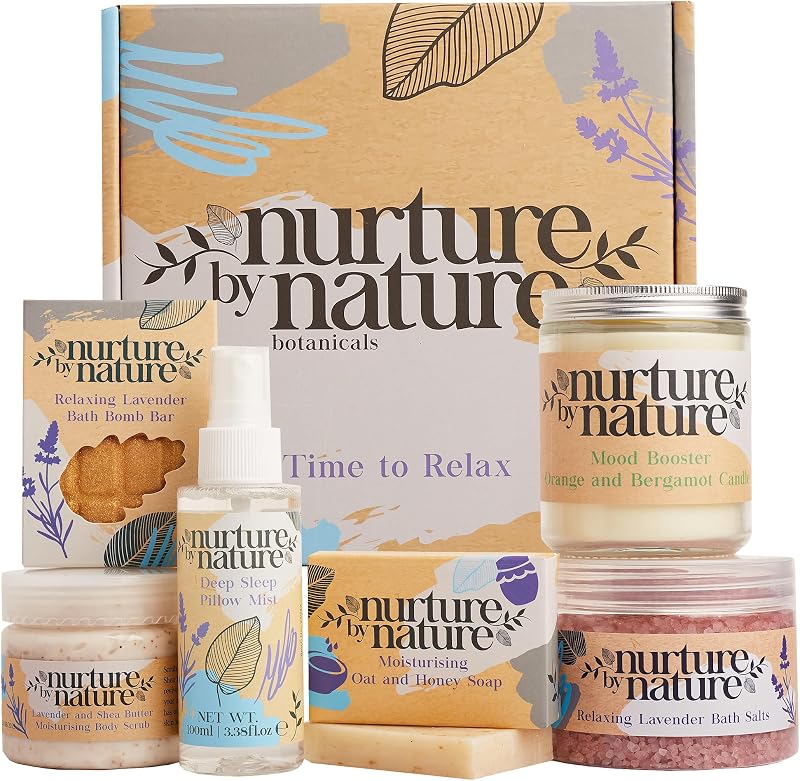 Nurture by Nature Cofanetto Regalo Donna – Kit Relax, Set Bagno Lavanda