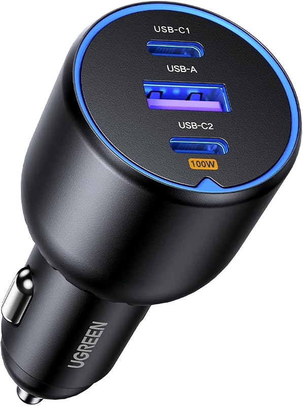 UGREEN 130W Caricatore Auto USB C 3 Porte Accendisigari USB C 100W