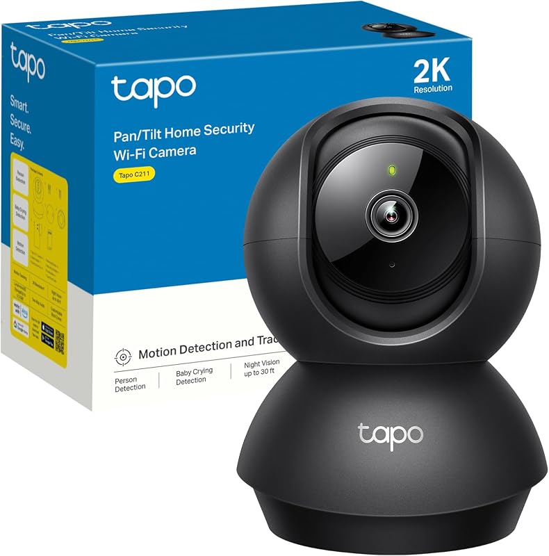 Tapo C211 2K 3MP Telecamera WiFi Interno Videocamera Sorveglianza Alexa