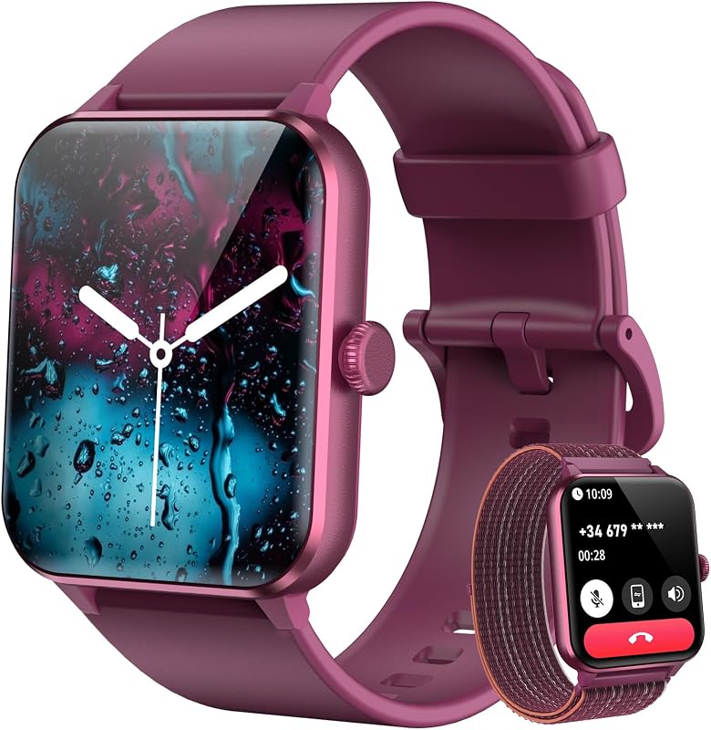 Blackview Smartwatch Uomo Donna, Effettua e Rispondi alle Chiamate,1,85'' Orologio Intelligente Fitness,C