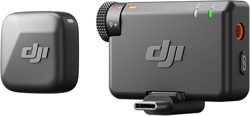 DJI Mic Mini (1 TX + 1 RX), leggerissimo, audio di alta qualità