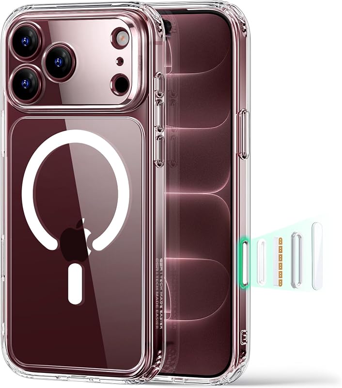 ESR Classic Hybrid Cover per iPhone 18 Pro/17 Pro, Trasparente | Anti-ingiallimento a lunga dur