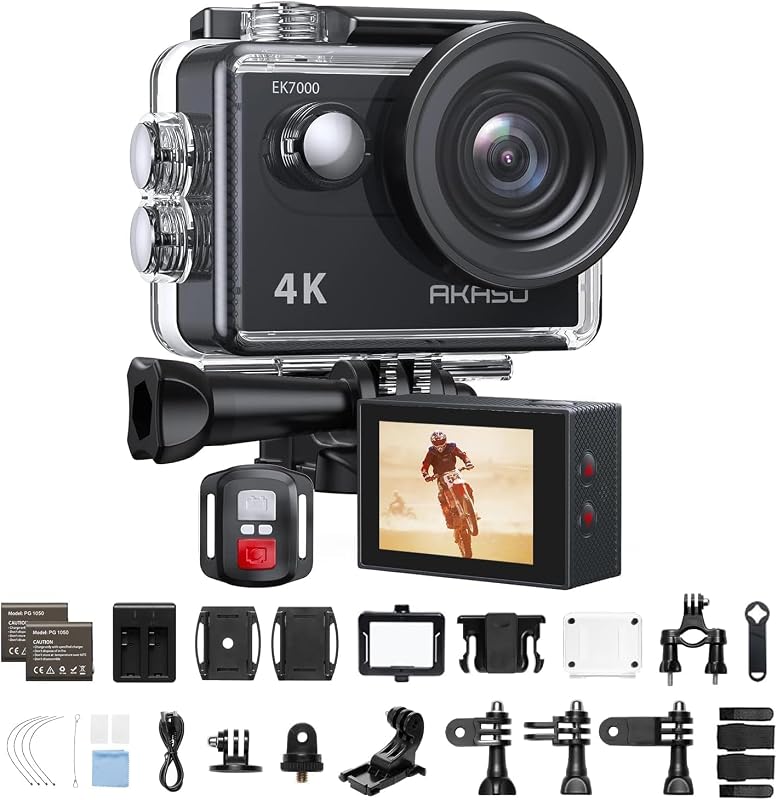AKASO EK7000 Action Cam 4K 30FPS, Fotocamera Subacquea WiFi 20MP
