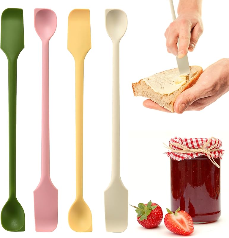 Mini Spatola Silicone per Cosmetici,Gloryit Set di 4 Mini